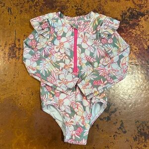 Floral Kids Swimsuit/Rashgaurd